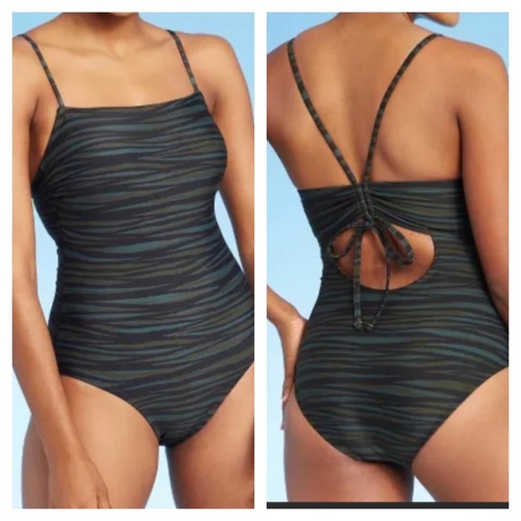 KONA SOL cinch back modern one piece swimsuit S - Picture 1 of 5